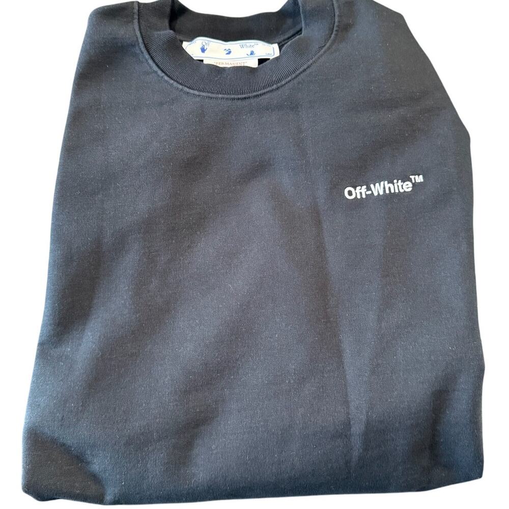 Off White Helvetica Logo Slim Crewneck *NEW WITH TAGS*SIZE XL - Picture 4 of 10